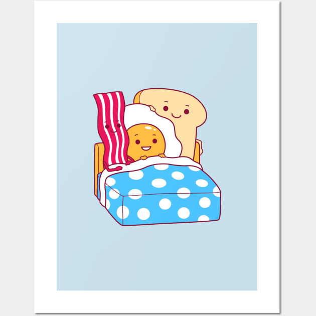 Breakfast In Bed Wall Art by dumbshirts